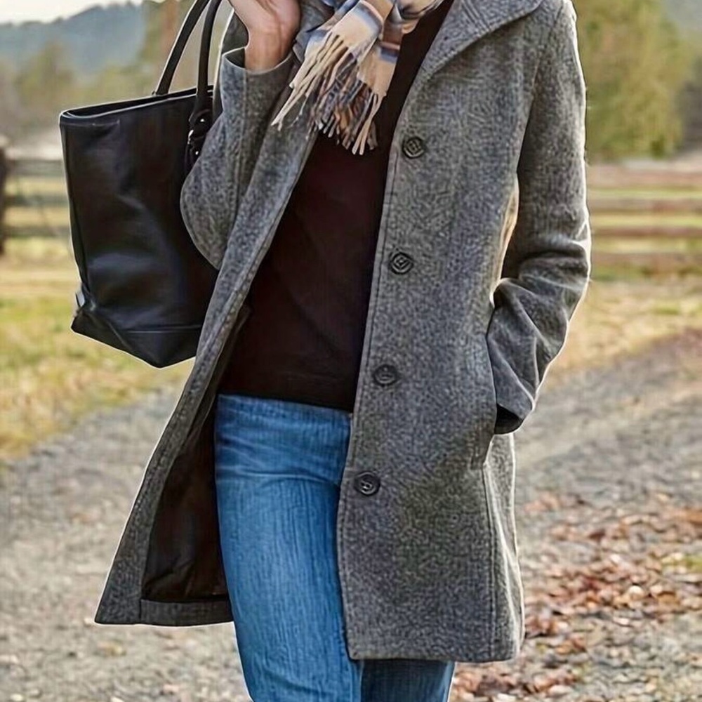 SHEIN Gray Women's Sweater Coat